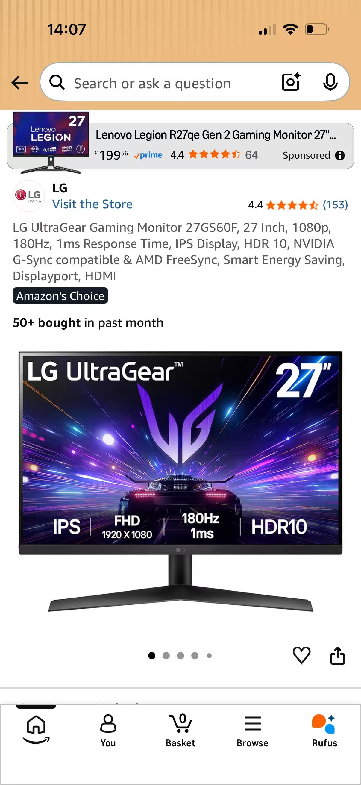 全新未拆封显示屏lg27寸 商品图片